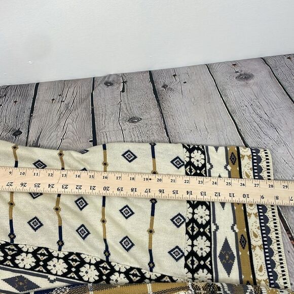 Freeway Waterfall Shawl Wrap Cardigan Sweater Aztec Print Long sleeves sz Large - Picture 14 of 16